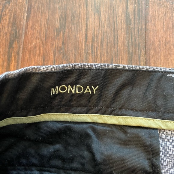 Bonobos Weekday Warrior Slim Fit Pants - Monday Blue Patterned Size 33x30 - Picture 3 of 7